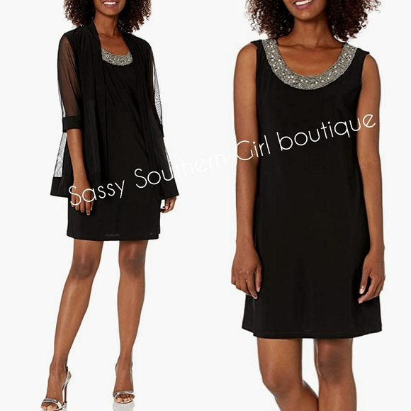 ⭐🆕 Black sheath dress and jacket set - Picture 3 of 16